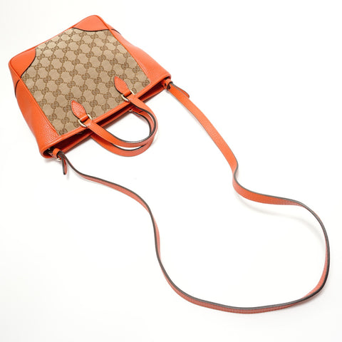 GUCCI GG canvas 2way Handbag beige WS27653