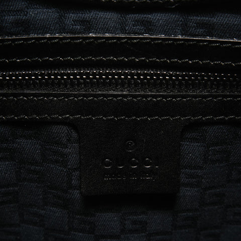 GUCCI Wood handle Shoulder Bag black WS27655