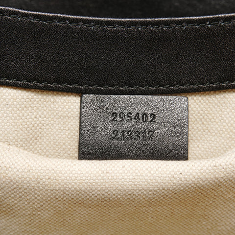 GUCCI GG Shima Emily Leather Horsebit Shoulder Bag black WS27656