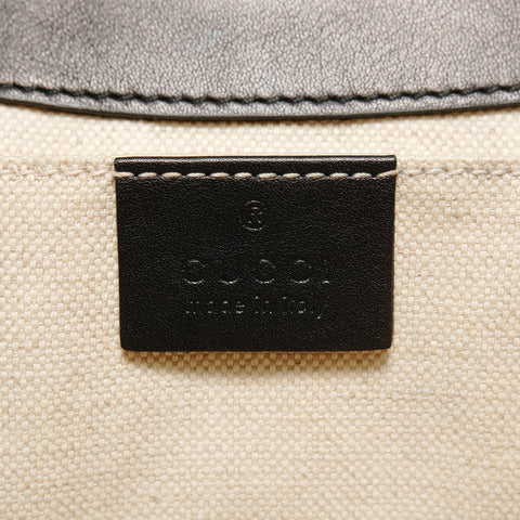 GUCCI GG Shima Emily Leather Horsebit Shoulder Bag black WS27656