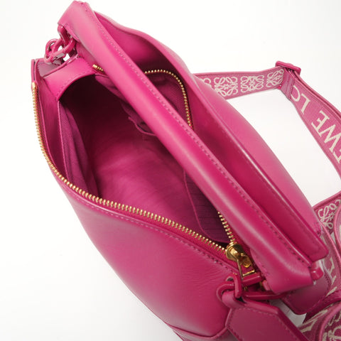 LOEWE Puzzle Edge 2-way Leather Shoulder Bag pink WS27658