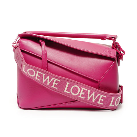 LOEWE Puzzle Edge 2-way Leather Shoulder Bag pink WS27658
