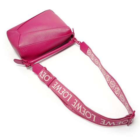 LOEWE Puzzle Edge 2-way Leather Shoulder Bag pink WS27658
