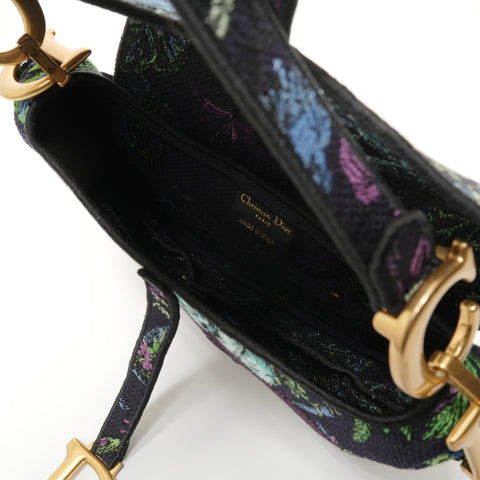 Christian Dior Saddle Jacquard Floral Shoulder Bag multicolor WS27664