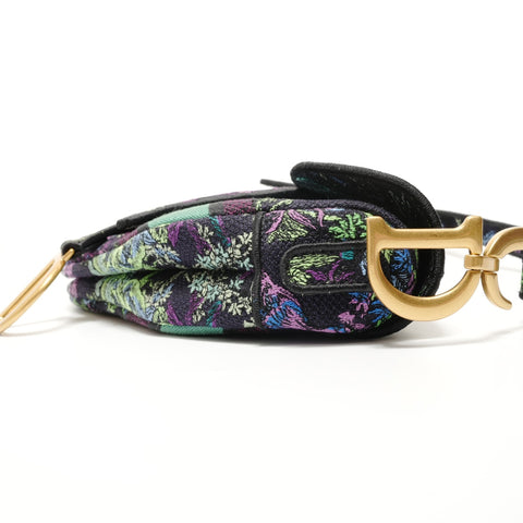 Christian Dior Saddle Jacquard Floral Shoulder Bag multicolor WS27664