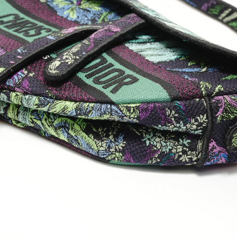 Christian Dior Saddle Jacquard Floral Shoulder Bag multicolor WS27664