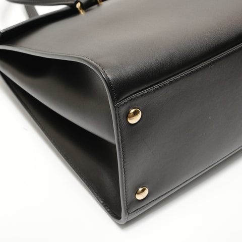 Salvatore Ferragamo Gancini leather Tote Bag black WS27667