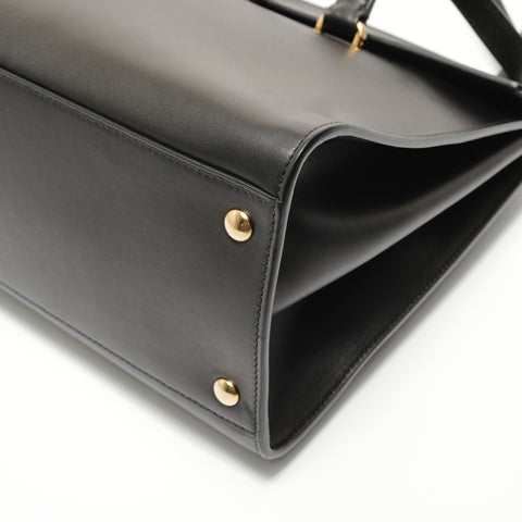 Salvatore Ferragamo Gancini leather Tote Bag black WS27667