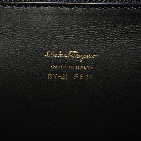 Salvatore Ferragamo Gancini leather Tote Bag black WS27667