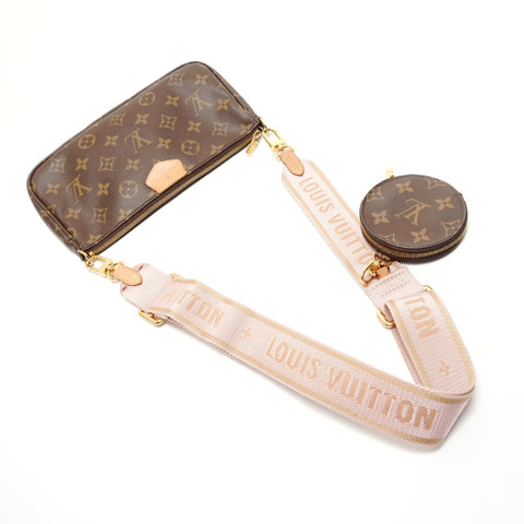 LOUIS VUITTON Monogram Multi Pochette Aux Soir Shoulder Bag Brown WS27668