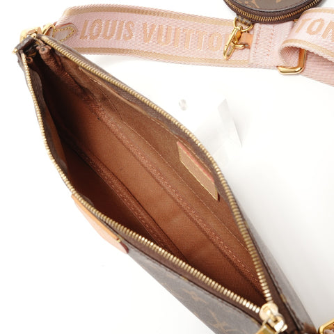 LOUIS VUITTON Monogram Multi Pochette Aux Soir Shoulder Bag Brown WS27668