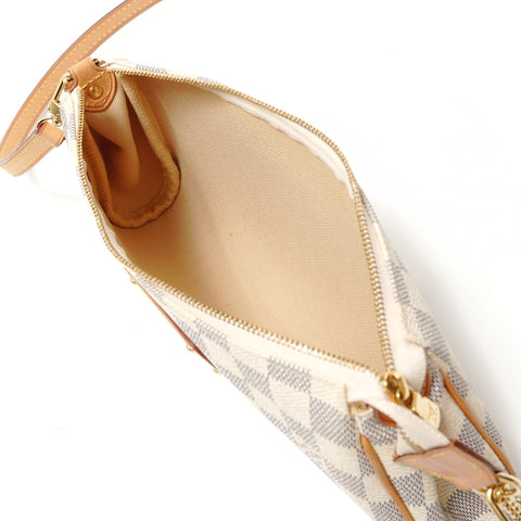 LOUIS VUITTON Damier Azur Eva, made in 2013. Shoulder Bag white WS27669