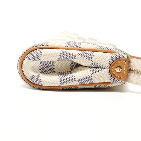 LOUIS VUITTON Damier Azur Eva, made in 2013. Shoulder Bag white WS27669