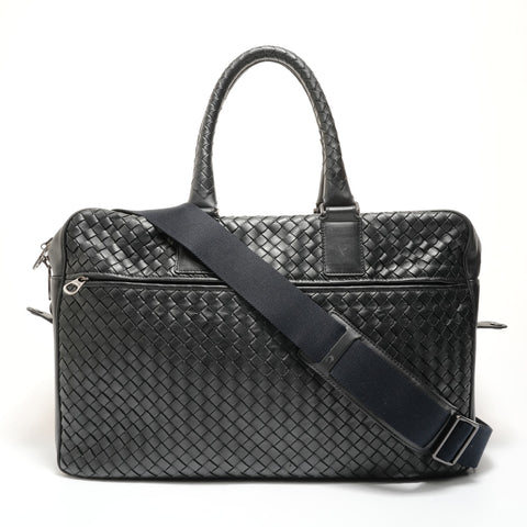 BOTTEGAVENETA INTRECCIATO 2-way Business Bag Handbag black WS27670