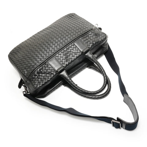 BOTTEGAVENETA INTRECCIATO 2-way Business Bag Handbag black WS27670