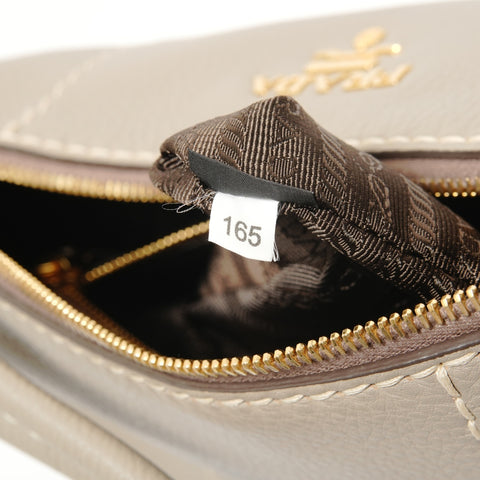 PRADA leather one belt Shoulder Bag gray WS27673
