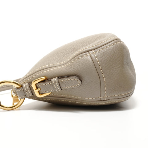 PRADA leather one belt Shoulder Bag gray WS27673