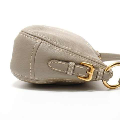 PRADA leather one belt Shoulder Bag gray WS27673
