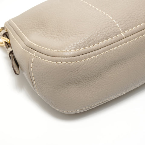 PRADA leather one belt Shoulder Bag gray WS27673