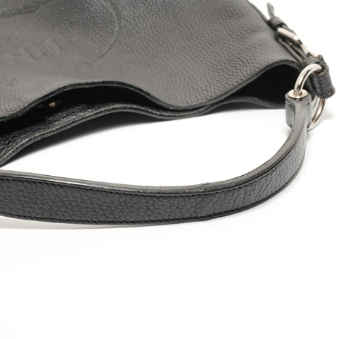 PRADA Leather logo one belt Shoulder Bag black WS27674