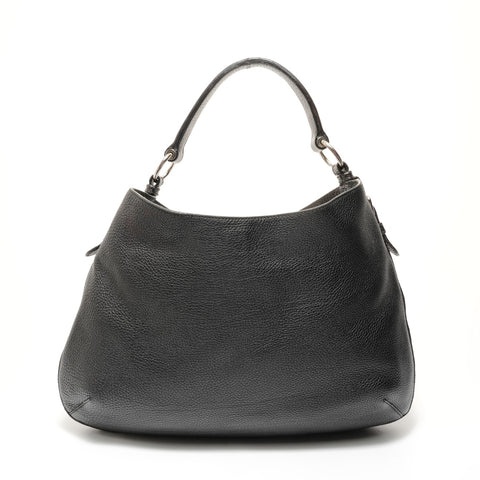 PRADA Leather logo one belt Shoulder Bag black WS27674