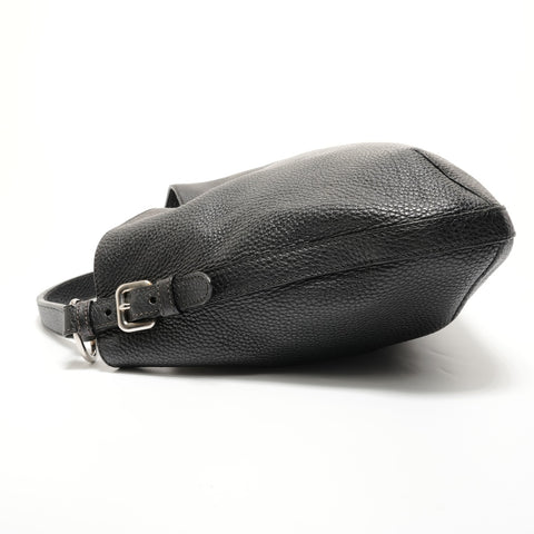 PRADA Leather logo one belt Shoulder Bag black WS27674