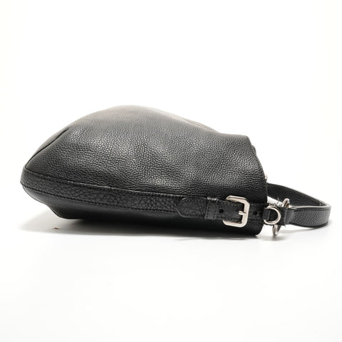 PRADA Leather logo one belt Shoulder Bag black WS27674