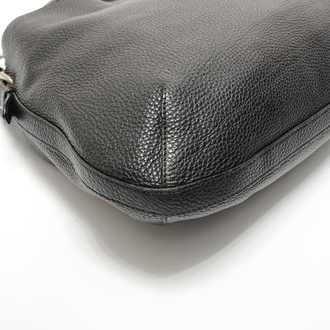 PRADA Leather logo one belt Shoulder Bag black WS27674