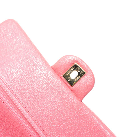 CHANEL 25 series Matelass Caviar Skin Double Flap Shoulder Bag pink WS27677