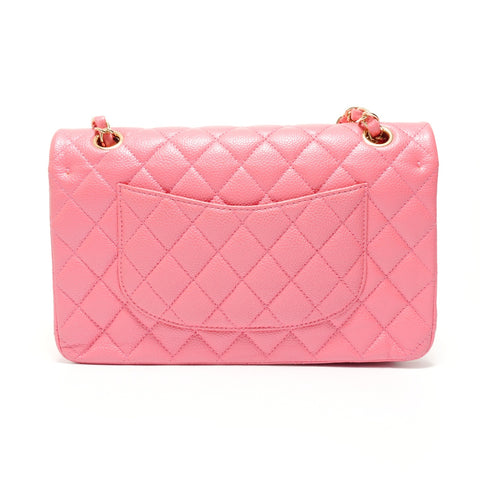 CHANEL 25 series Matelass Caviar Skin Double Flap Shoulder Bag pink WS27677