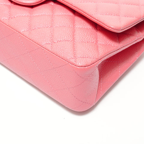 CHANEL 25 series Matelass Caviar Skin Double Flap Shoulder Bag pink WS27677