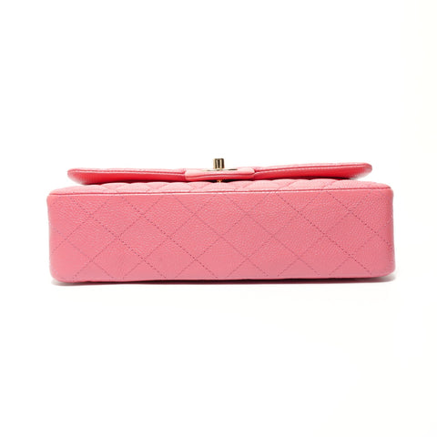 CHANEL 25 series Matelass Caviar Skin Double Flap Shoulder Bag pink WS27677