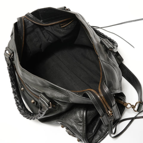 BALENCIAGA City Leather 2way Handbag black WS27678