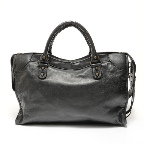 BALENCIAGA City Leather 2way Handbag black WS27678