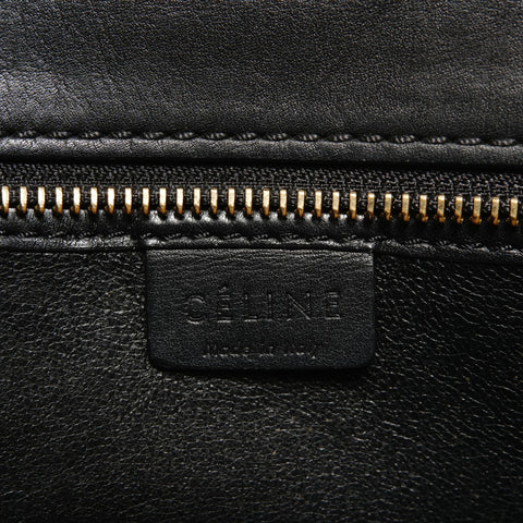 CELINE Luggage Nano Shopper 2-way Leather Handbag black WS27679