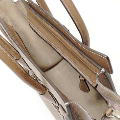 CELINE Luggage Micro Leather Handbag beige WS27681