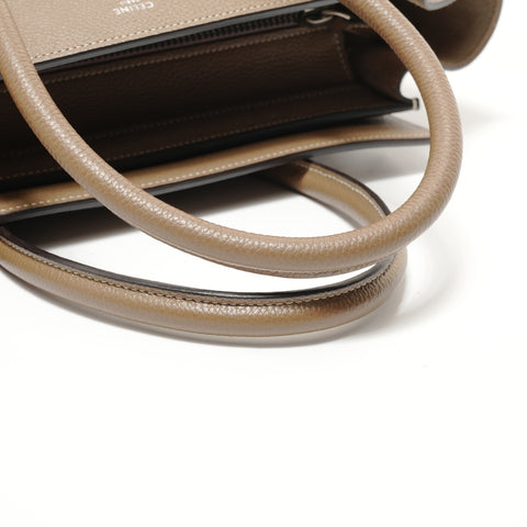 CELINE Luggage Micro Leather Handbag beige WS27681