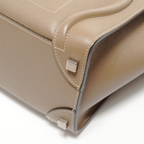 CELINE Luggage Micro Leather Handbag beige WS27681