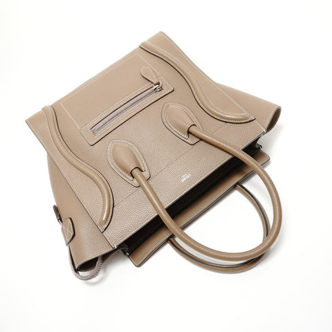 CELINE Luggage Micro Leather Handbag beige WS27681