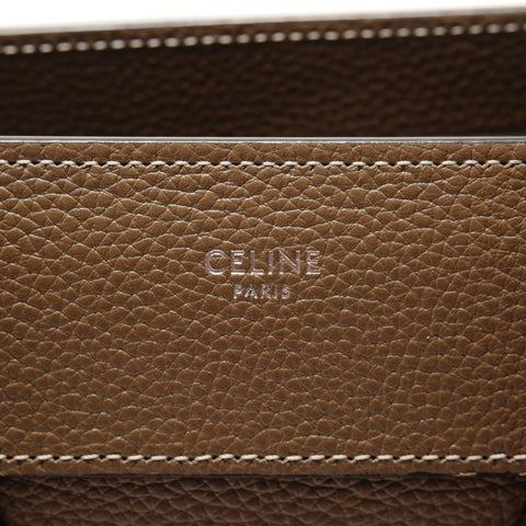 CELINE Luggage Micro Leather Handbag beige WS27681