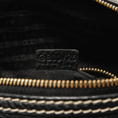 CELINE Leather Triomphe Shoulder Bag black WS27683