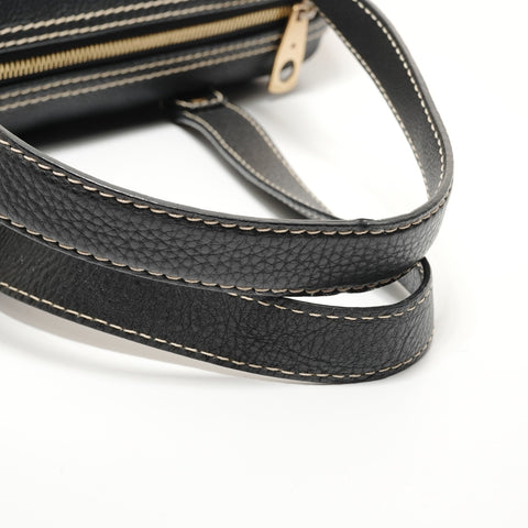 CELINE Leather Triomphe Shoulder Bag black WS27683