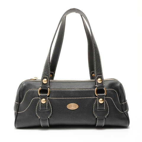 CELINE Leather Triomphe Shoulder Bag black WS27683