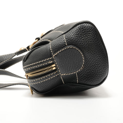 CELINE Leather Triomphe Shoulder Bag black WS27683