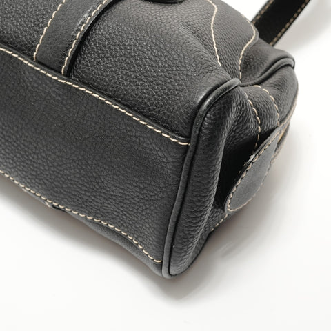 CELINE Leather Triomphe Shoulder Bag black WS27683