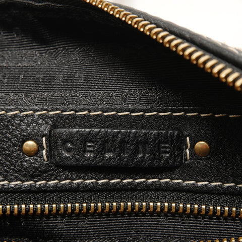 CELINE Leather Triomphe Shoulder Bag black WS27683