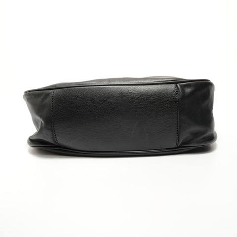 PRADA Leather Buckle Shoulder Bag black WS27684