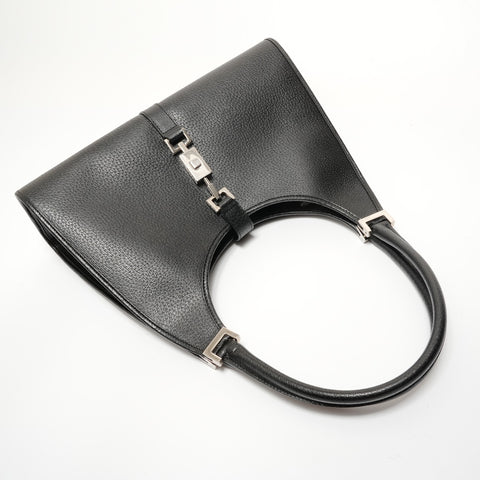 GUCCI Jackie Leather One Belt Shoulder Bag black WS27685