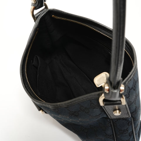 GUCCI GG Canvas One Belt Abby Shoulder Bag black WS27686