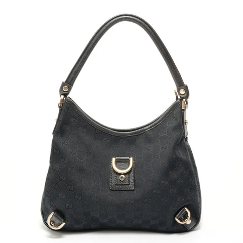 GUCCI GG Canvas One Belt Abby Shoulder Bag black WS27686